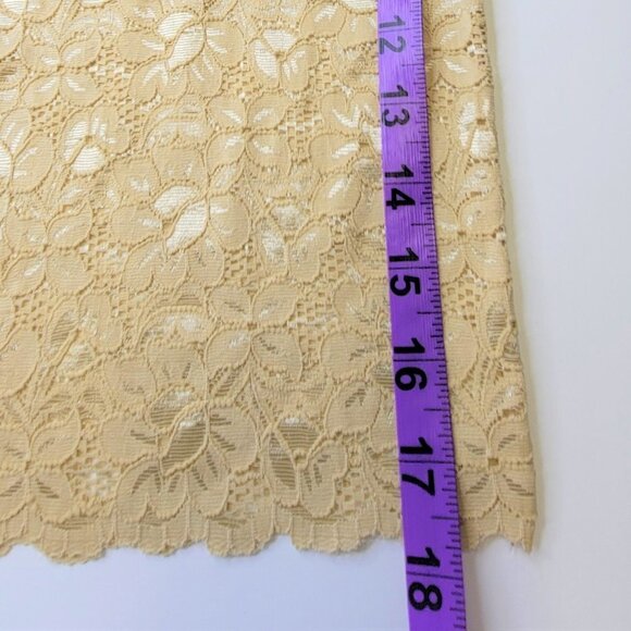Cream Beige Lace Long Camisole Lace Tank Top Stretchy Camisole - Size L- NEW - Picture 10 of 12